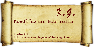 Kovásznai Gabriella névjegykártya
