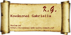 Kovásznai Gabriella névjegykártya